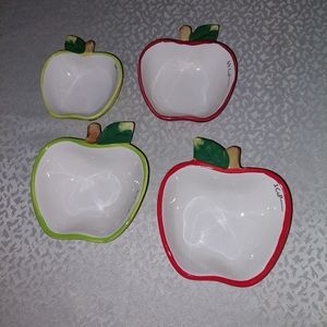 Pier 1 apple-shaped, colorful measuring cups.